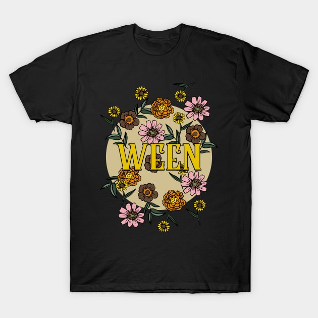 Ween Name Personalized Flower Retro Floral 80s 90s Name Style T-Shirt by Ancientdistant